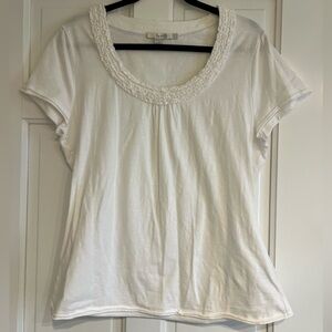 Boden Ruffle Short Sleeve Tee